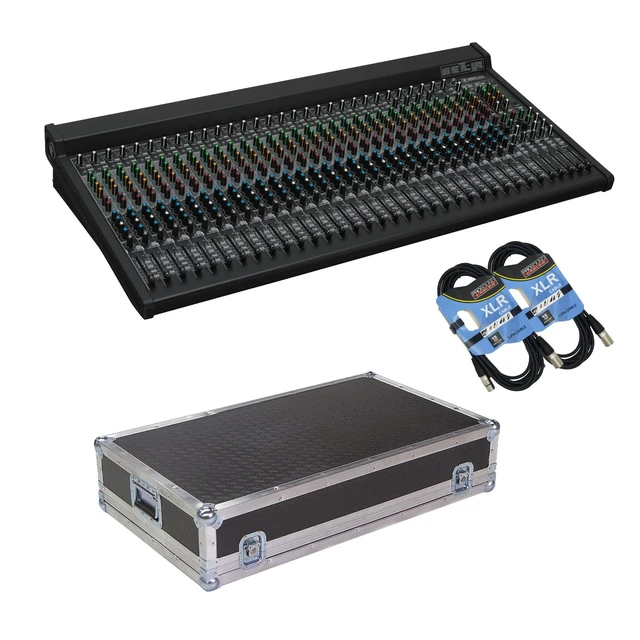 Main image of Mackie 3204VLZ4 32-Channel 4-Bus FX Mixer with USB, ATA Case For MACKIE SR32, 2x XLR Cables Bundle