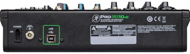 Alt view image 6 of 6 - Mackie ProFX10v3 10-Channel Sound Reinforcement Mixer with Built-In FX