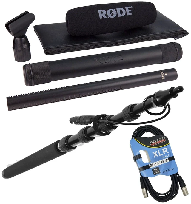 Main image of Rode NTG3 Precision RF-Biased Shotgun Microphone, LyxPro Portable Mic Boom Pole, XLR Cable Bundle