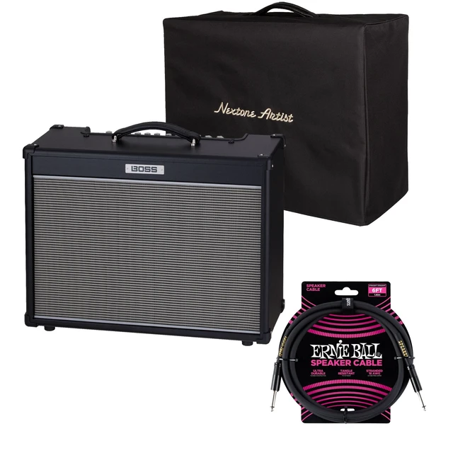 Main image of Boss NEXTONE Artist 80W Amplifier, Boss BAC-NEXA Amp Cover, Ernie Ball Guitar Cable PO6072 Bundle