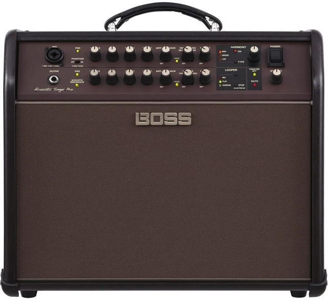 Alt view image 2 of 7 - BOSS ACS Pro 120W Amplifier for Acoustic Guitar, Boss Singer Amp Cover, Presonus HD9 Headphones Bundle