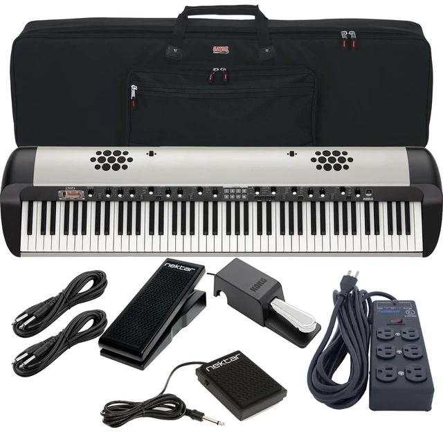 Main image of Korg SV2-SP 88-key Piano with Speaker (DS-2H Pedal Included), Gator GKB-88, Furman SS-6B, Nektar NP-X, Nektar NP-1, (2) 1/4 Cables Bundle