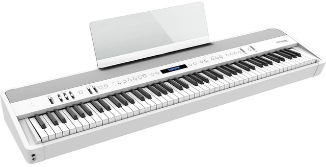 Alt view image 2 of 7 - Roland FP-90X Digital Piano (White), Stand, Bench, Rockville 88 Rolling Bag, (2) 1/4 Cables, Sustain Pedal Bundle