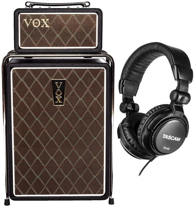 Main image of VOX Mini SuperBeetle 25 Stacked Combo Amplifier, Tascam TH02 Bundle