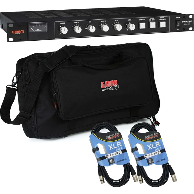Main image of Warm Audio BUS-COMP 2-Channel VCA Bus Compressor, Gator GK2110 Bag, (2) XLR Cable Bundle