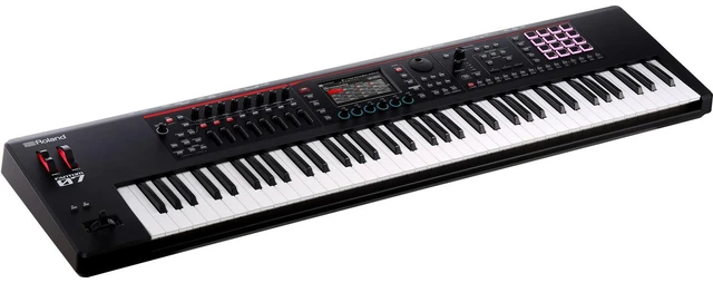 Alt view image 3 of 7 - Roland Fantom-07 76-Key Keyboard, Stand, Bench, Sustain, Expression Pedal, Tascam TH02 Bundle