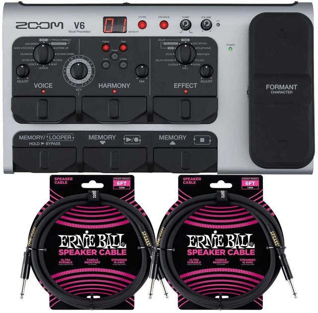 Main image of Zoom V6-SP Vocal Effects Processor, (2) ErnieBall Cables Bundle