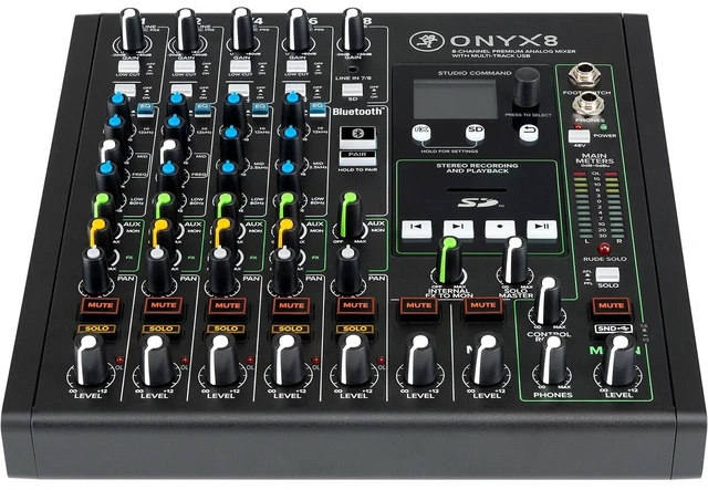 Alt view image 3 of 4 - Mackie Onyx8 8-channel Analog Mixer with Multi-Track USB