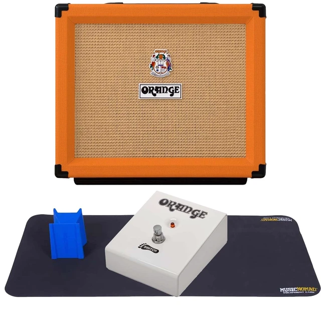 Main image of Orange Rocker 15 1×10 15W Tube Amp (Orange), Orange FS-1, MusicNomad Premium Mat Bundle