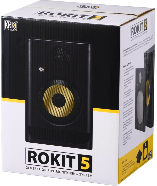 Alt view image 6 of 7 - (2) KRK ROKIT 5 G5 5 Powered Studio Monitor (Black), Tascam TH02 Bundle