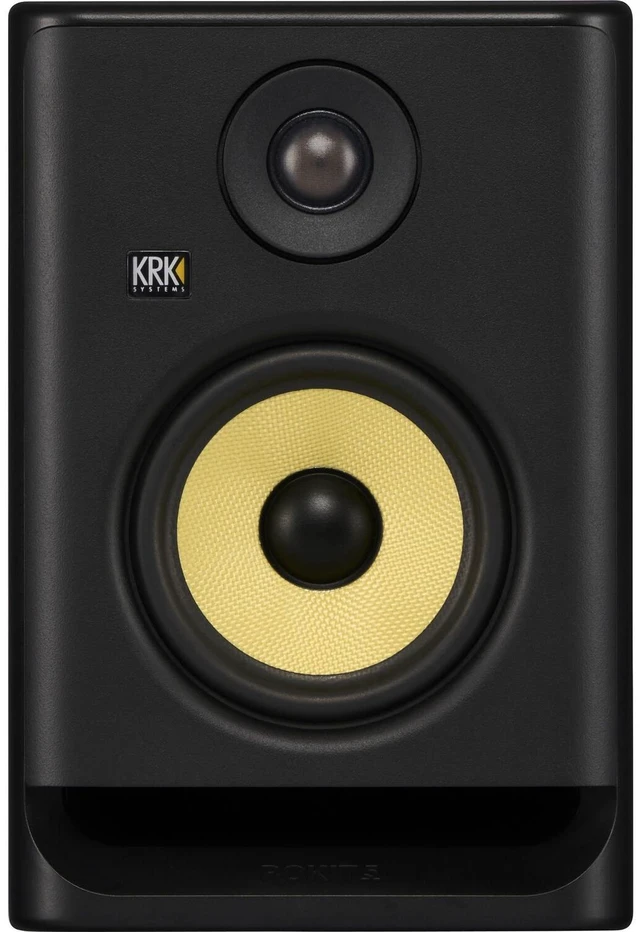 Alt view image 3 of 7 - (2) KRK ROKIT 5 G5 5 Powered Studio Monitor (Black) - Pads - (2) 1/4 Cables Bundle