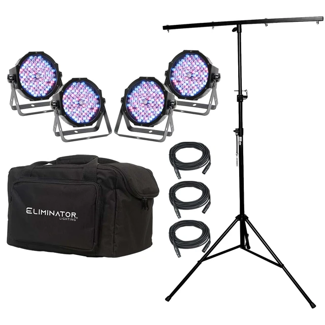 Main image of Eliminator Mega Flat PAK EP Lighting System - DJ Light Stand T-Bar Bundle