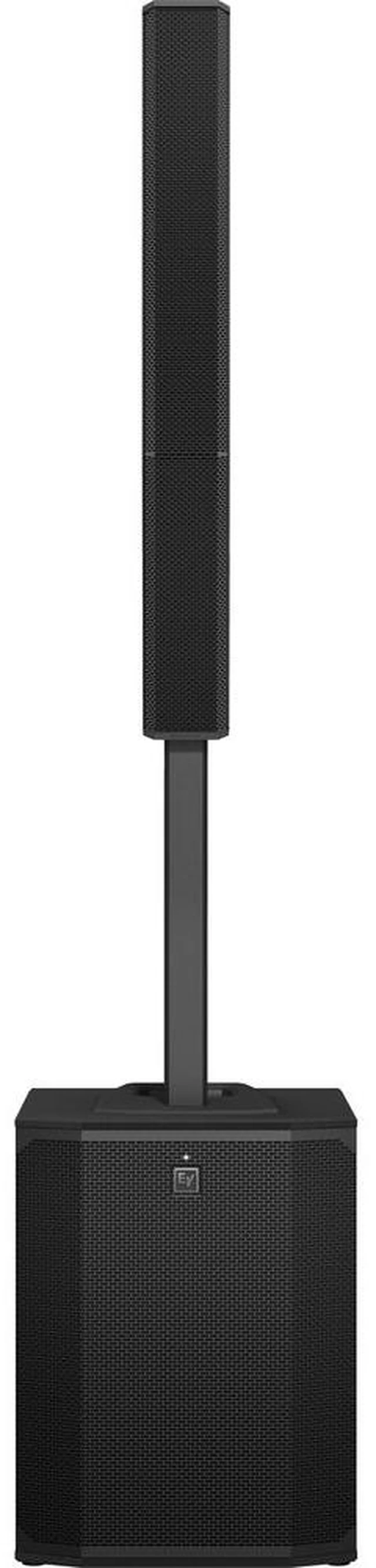 Alt view image 2 of 7 - (2) Electro-Voice Evolve 90 2000W Column PA Speaker (Black) - (2) Evolve Sub Cover - (2) EVOLVE 90 Dolly - (2) XLR Cables Bundle