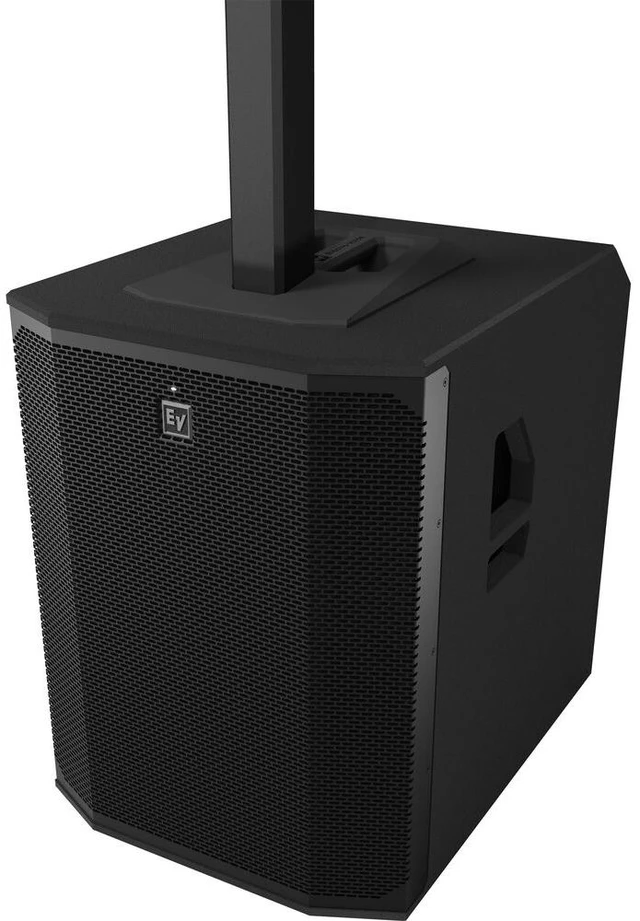 Alt view image 5 of 7 - (2) Electro-Voice Evolve 90 2000W Column PA Speaker (Black) - (2) Evolve Sub Cover - (2) EVOLVE 90 Dolly - (2) XLR Cables Bundle