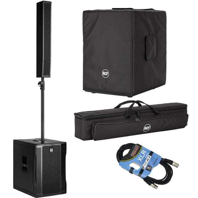 Main image of RCF EVOX 12 Column Speaker Array System (Black) - COVER EVOX12 - XLR Cable Bundle
