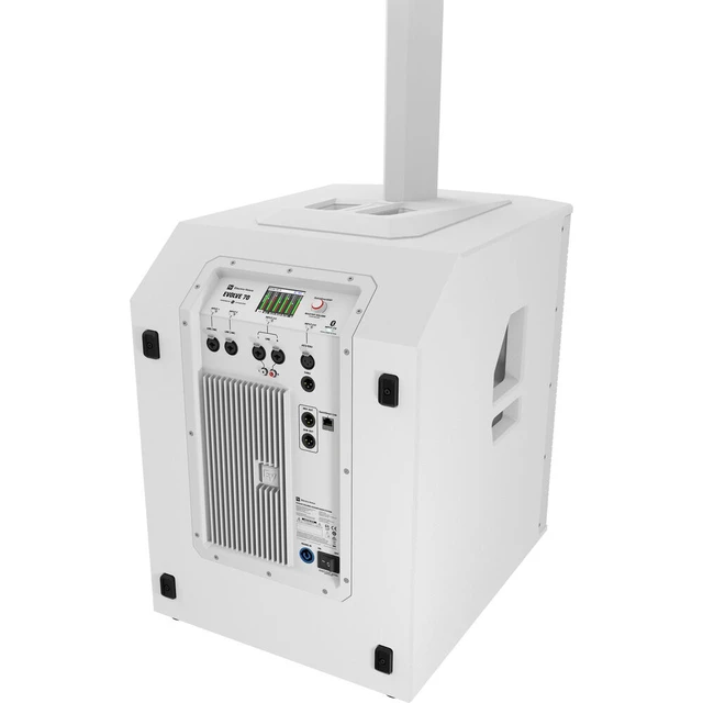 Alt view image 5 of 7 - (2) Electro-Voice Evolve 70 2000W Column PA Speaker (White) - (2) Evolve 70 Sub Cover - (2) EVOLVE 70 Dolly - (2) XLR Cables Bundle