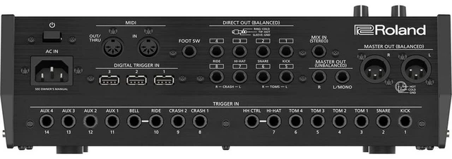 Alt view image 4 of 7 - Roland TD-50KV Electronic Drum Set + Hardware + Active Monitor + Mogami TRS Cable