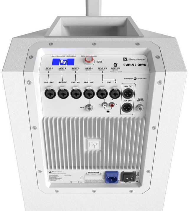 Alt view image 7 of 7 - Electro-Voice EVOLVE 30M Portable 1000W Column Sound System with Mixer & Bluetooth (White)