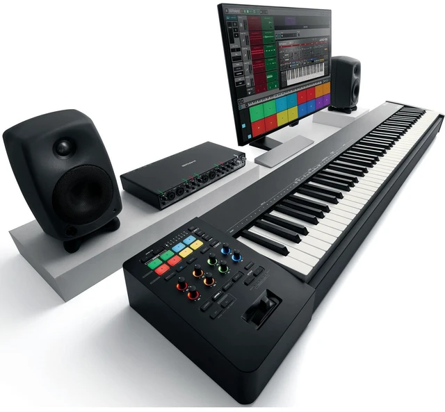 Alt view image 7 of 7 - Roland A-88MKII MIDI Keyboard Controller, Gator GKB-88, Sustain Pedal Bundle