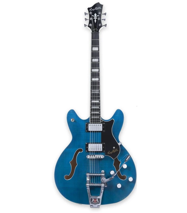 Alt view image 3 of 5 - Hagstrom TREVIDLX-CLS Tremar Viking Electric Guitar- Cloudy Seas, Getaria 2.4GHZ Wireless Adapter, Fender Frontman 10G Amp Bundle