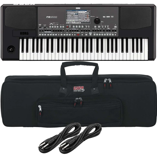 Main image of Korg Pa600 Professional 61-Key Keyboard with Speakers, Gator GKB-61 Bag, (2) 1/4 Cables Bundle