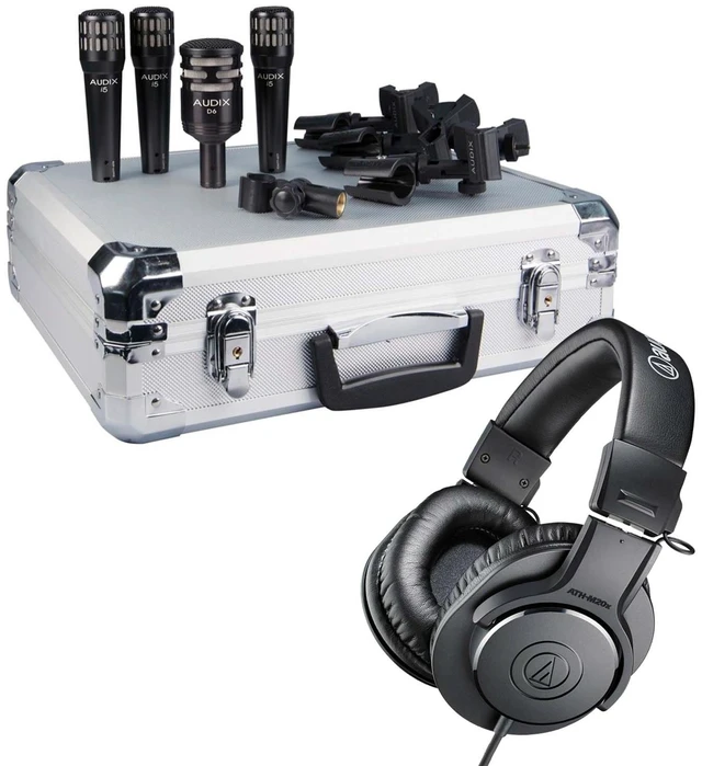 Main image of Audix DP4 Instrument Mic Pack, Audio Technica ATH-M20X Bundle