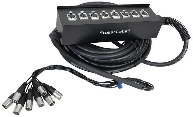 Alt view image 6 of 6 - Mackie ProFX16v3 16-Channel Sound Reinforcement Mixer with Built-In FX + 32' 8 Channel Box XLR Cable Snake