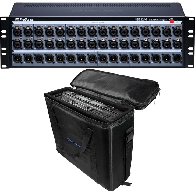 Main image of PreSonus NSB 32.16 AVB-Networked 32×16, Rockville 3U Bag (RRB35) Bundle