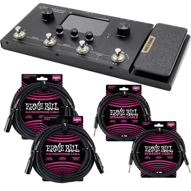 Main image of Hotone Ampero MP-100 Modeler & Effects Processor, (2) ErnieBall XLR Cables, (2) ErnieBall 1/4 Bundle