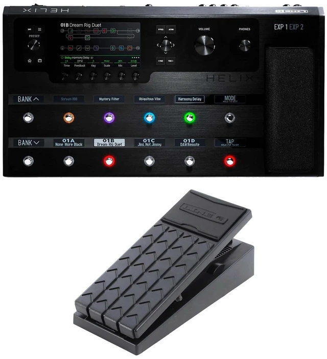 Main image of Line 6 Helix Guitar Multi-effects Floor Processor, Line 6 EX-1 Expression Pedal Bundle