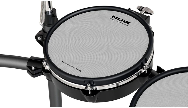 Alt view image 7 of 7 - NUX DM-8 All Remo Mesh-Head Digital Drum Kit - Drum Throne - DrumSticks Bundle