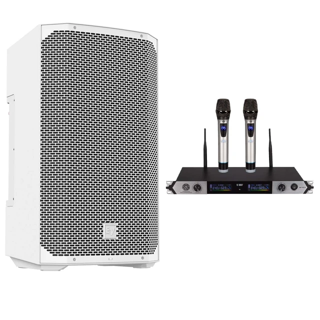 Main image of Electro-Voice EVERSE 12 Weatherized Battery-Powered (White) - PSG AUDIO MP0919 Dual Wireless Mic Bundle