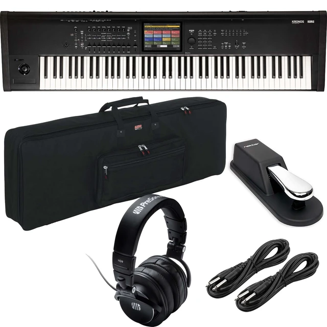 Main image of Korg Kronos 3 88-key Music Workstation - Gator GKB-88 Bag - Sustain Pedal - Presonus HD9 - (2) 1/4 Cables Bundle