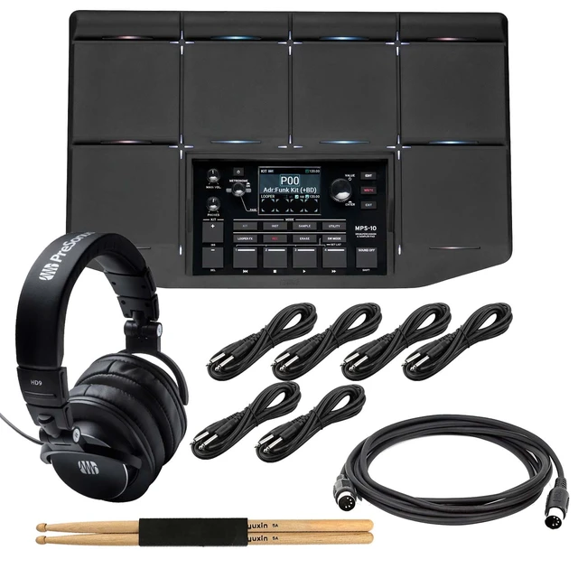 Main image of Korg MPS-10 Drum, Percussion, Sampler Pad, Presonus HD9, Midi Cable, (6) 1/4 Cables, Drum Sticks Bundle