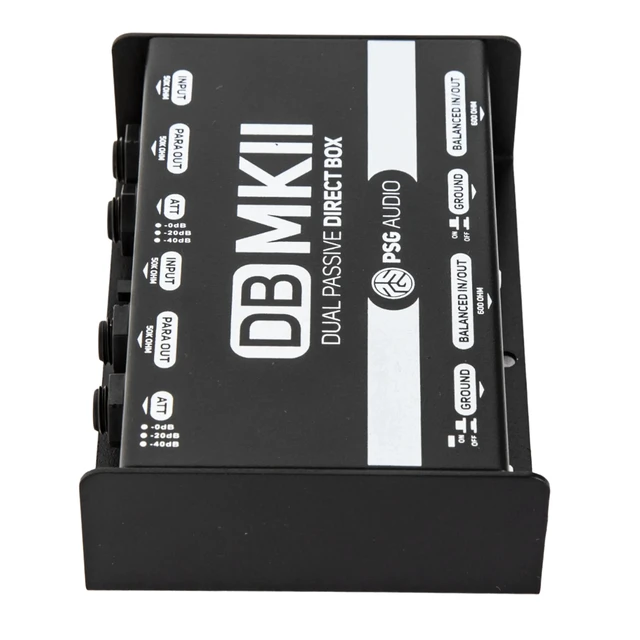 Alt view image 3 of 7 - PSG AUDIO DB-MKII Dual Premium Direct Injection Audio Box Passive DI Unit Hum Eliminator w/Input Attenuator to Connect Guitar & Bass,1/4'' Impedance Transf. Connector Balanced & Unbalanced XLR