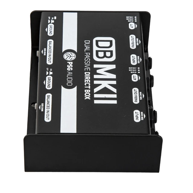 Alt view image 7 of 7 - PSG AUDIO DB-MKII Dual Premium Direct Injection Audio Box Passive DI Unit Hum Eliminator w/Input Attenuator to Connect Guitar & Bass,1/4'' Impedance Transf. Connector Balanced & Unbalanced XLR