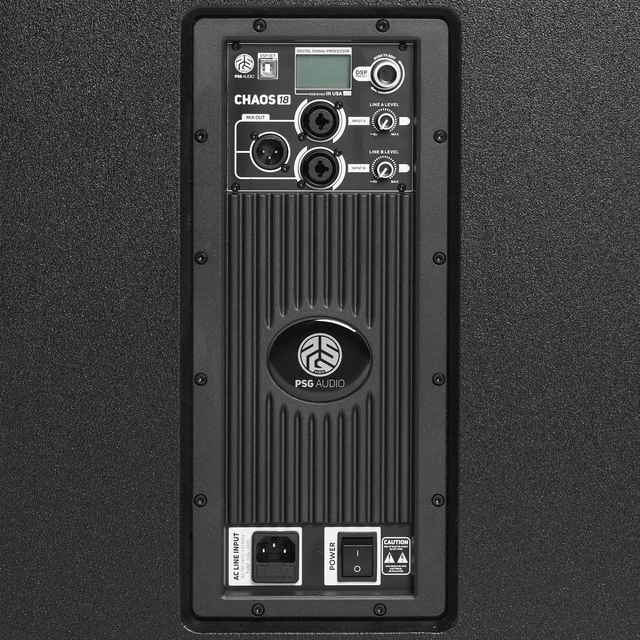 Alt view image 6 of 7 - PSG Audio CHAOS 18 2400W 18 Powered Subwoofer with DSP