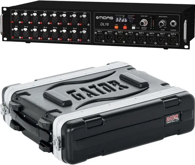 Main image of Midas DL16 16-input, 8-output Stage Box, Gator GR-2S Case Bundle