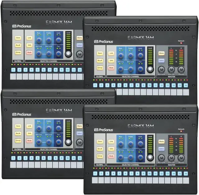 Main image of (4) PreSonus EarMix 16M AVB Personal Monitor Mixer Bundle
