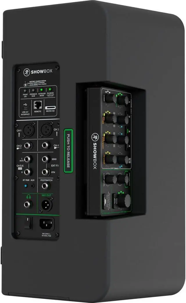 Alt view image 2 of 6 - Mackie ShowBox All-in-one Battery Speaker, Gator Tote 10, XLR Cable Bundle