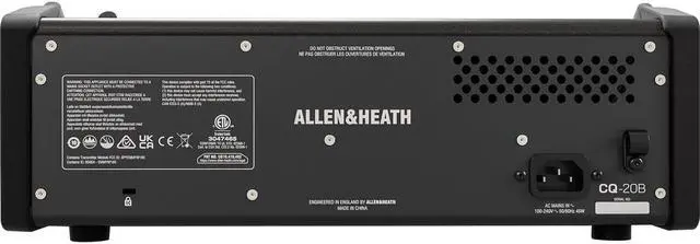 Alt view image 5 of 7 - Allen & Heath CQ-20B 20-channel Digital Mixer, PSG AUDIO MP-0919 Dual Wireless Mic Bundle