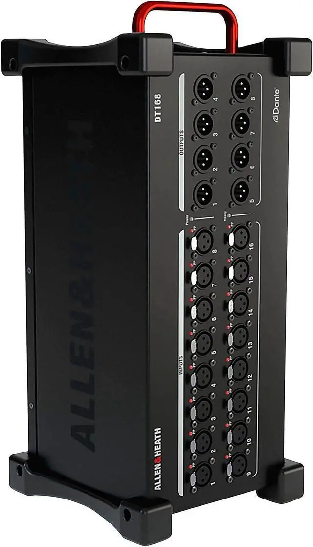Alt view image 4 of 6 - Allen & Heath DT168 16-input Dante, A&H Rackmount Kit, Gator GRB-4U Case Bundle