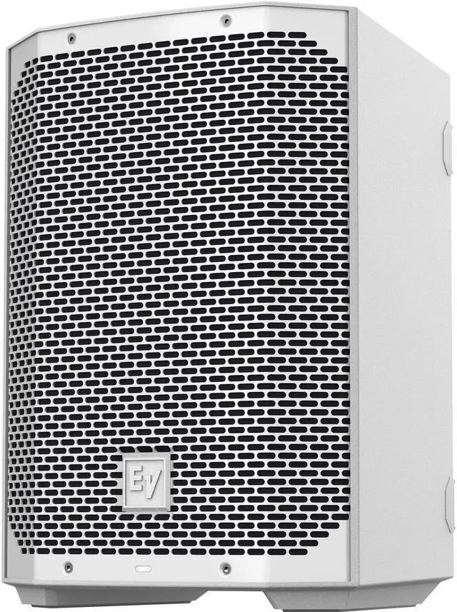 Alt view image 2 of 7 - Electro-Voice Everse 8 Battery Speaker (White), Mic Stand, Shure SV100, XLR Cable Bundle