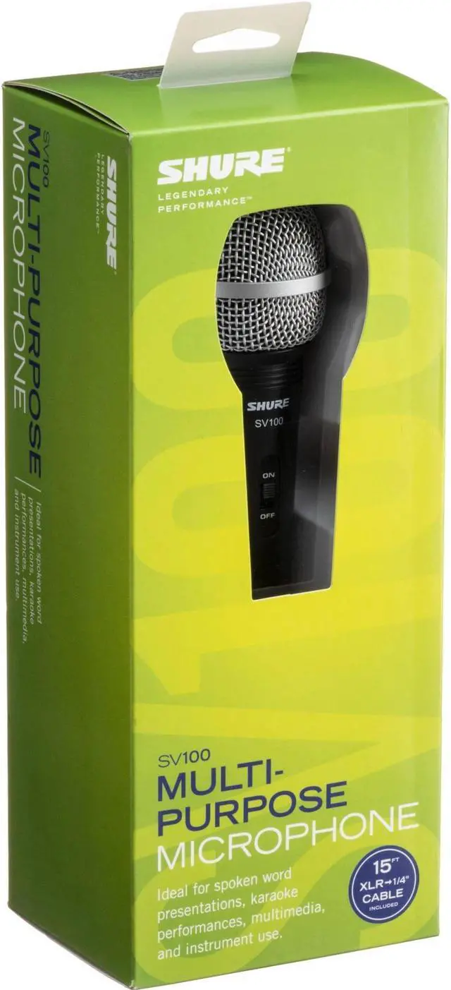 Alt view image 6 of 7 - Electro-Voice Everse 8 Battery Speaker (White), Mic Stand, Shure SV100, XLR Cable Bundle
