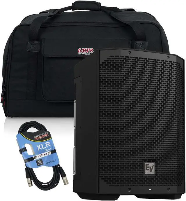 Main image of Electro-Voice Everse 8 Battery Speaker, Gator TOTE12, XLR Cable Bundle
