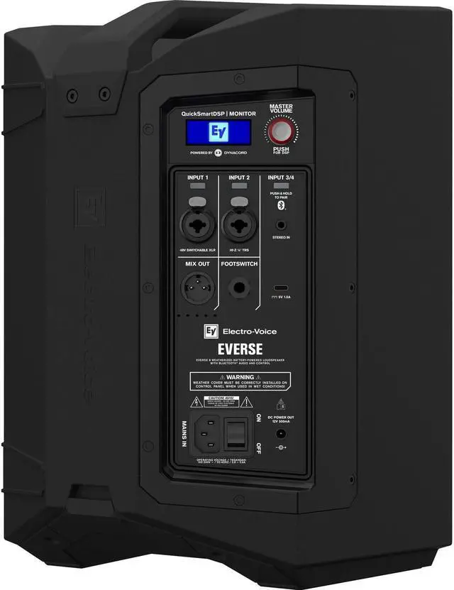 Alt view image 4 of 7 - Electro-Voice Everse 8 Battery Speaker, Electro-Voice Padded Tote, XLR Cable Bundle