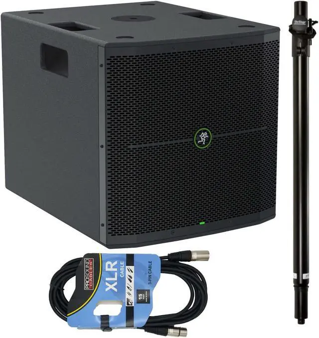 Main image of Mackie Thump115S 1400W 15 Sub, Audio Pole, XLR Cable Bundle