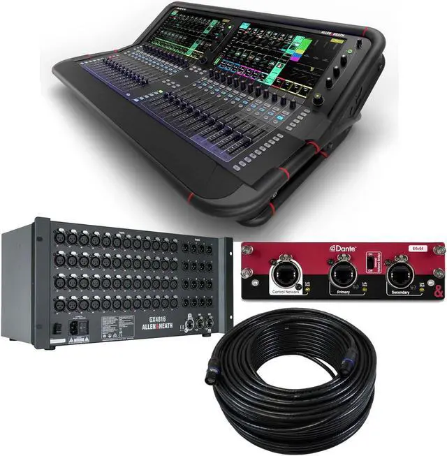 Main image of Allen & Heath AVANTIS 64-Channel Digital Mixer  96kHz, Allen & Heath Dante, Allen & Heath GX4816, GLS Audio Ethercon 100FT Bundle