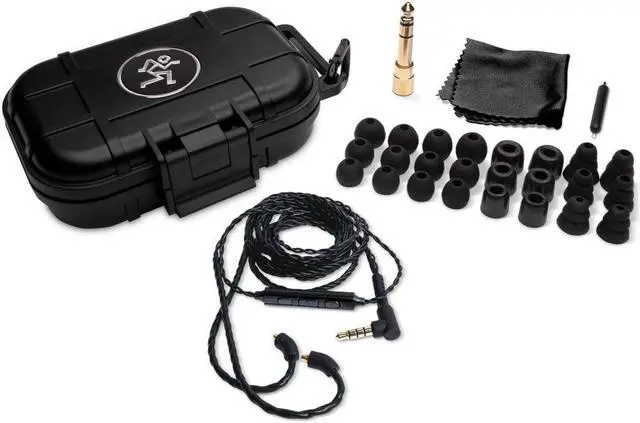 Alt view image 2 of 5 - Mackie MP-240 Hybrid In-Ear Headphones, 34PC Cleaning Kit headphones Bundle