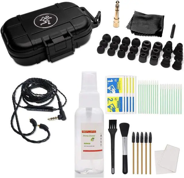 Main image of Mackie MP-240 Hybrid In-Ear Headphones, 34PC Cleaning Kit headphones Bundle